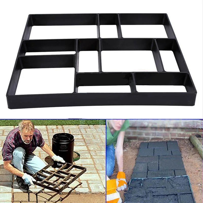 Reusable Plastic Path Maker Mold Square Shape Practical Durable DIY Path Maker Mold Concrete Stepping Stone Cement Mould Brick
Reusable Plastic Path Maker Mold Square Shape Practical Durable DIY Path Maker Mold Concrete Stepping Stone Cement Mould Brick
