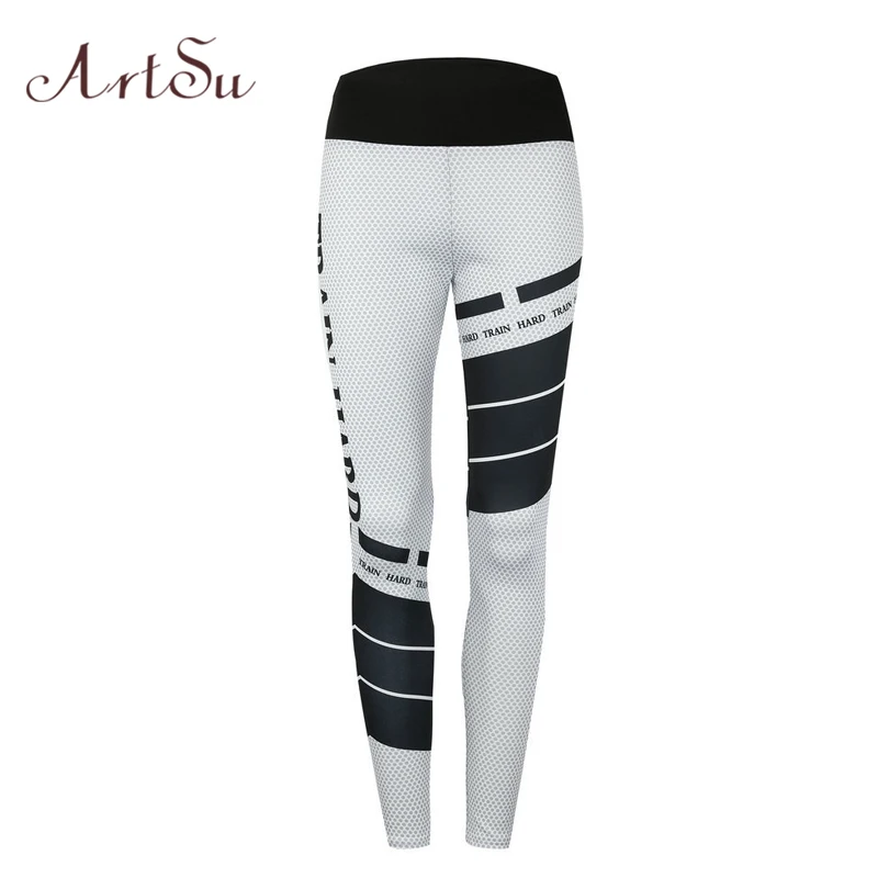 ArtSu Letter Print Fitness High Waist Elastic Leggings Work Out Fashion Slim Leggings Women Push Up Sweatpants ASLE20012
ArtSu Letter Print Fitness High Waist Elastic Leggings Work Out Fashion Slim Leggings Women Push Up Sweatpants ASLE20012