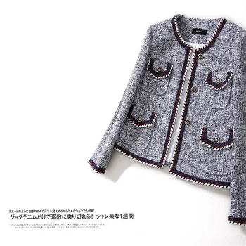 European Runway Designer Winter Coat Women Elegant O-neck Long Sleeve Single-breasted Wool Coat Women Short abrigos mujer 2019
European Runway Designer Winter Coat Women Elegant O-neck Long Sleeve Single-breasted Wool Coat Women Short abrigos mujer 2019