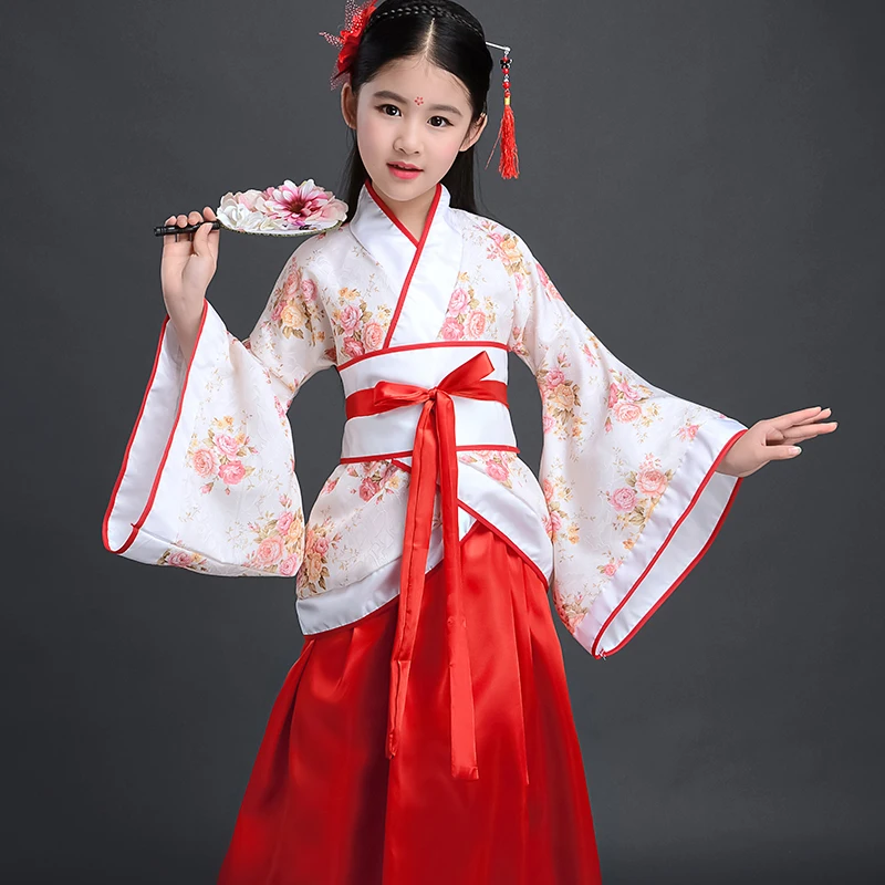 Детское кимоно для девочек традиционный винтажный этнический веер студенческий