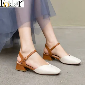 Eokkar 2019 Casual Ladies Med Heel Mules Pumps Apricot SqaureToe Ankle Buckle Strap Chunky Heel Women Platform Shoes Size 35-39
Eokkar 2019 Casual Ladies Med Heel Mules Pumps Apricot SqaureToe Ankle Buckle Strap Chunky Heel Women Platform Shoes Size 35-39