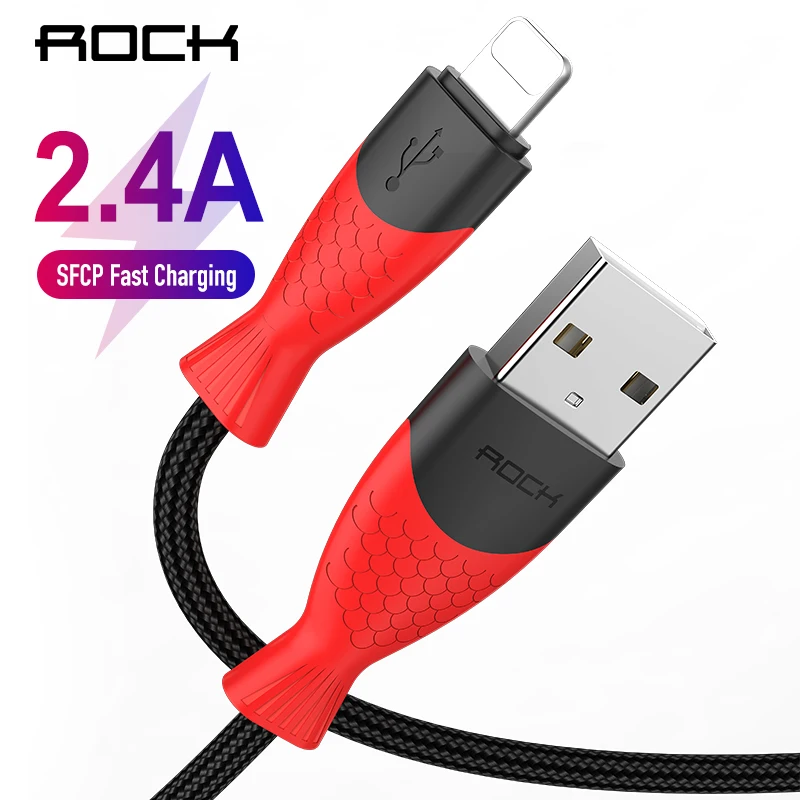 ROCK 2.4A Quick Charger USB Cable For iPhone 7 8 6 5 6s S Plus X XS MAX XR Fast Charging lighting Mobile Phone sync Data Cord
ROCK 2.4A Quick Charger USB Cable For iPhone 7 8 6 5 6s S Plus X XS MAX XR Fast Charging lighting Mobile Phone sync Data Cord