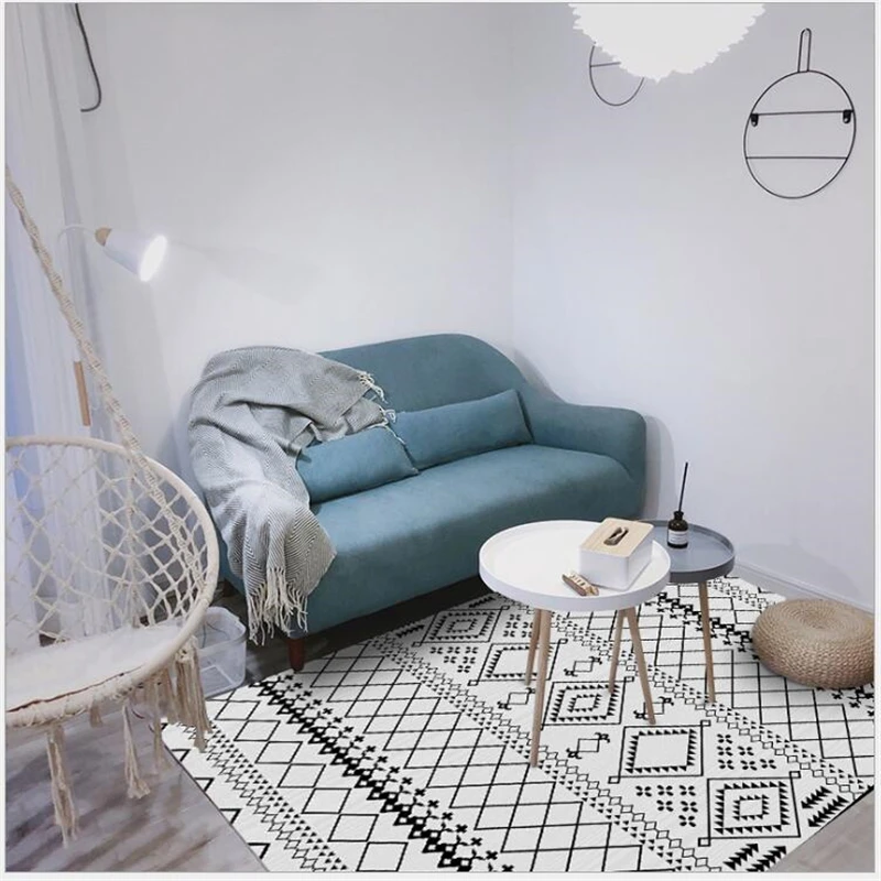 AOVOLL Modern Black And White Diamond Geometry Bohemian Bedroom Living Room Floor Mat Carpet Bedroom Living Room Area Rugs
AOVOLL Modern Black And White Diamond Geometry Bohemian Bedroom Living Room Floor Mat Carpet Bedroom Living Room Area Rugs