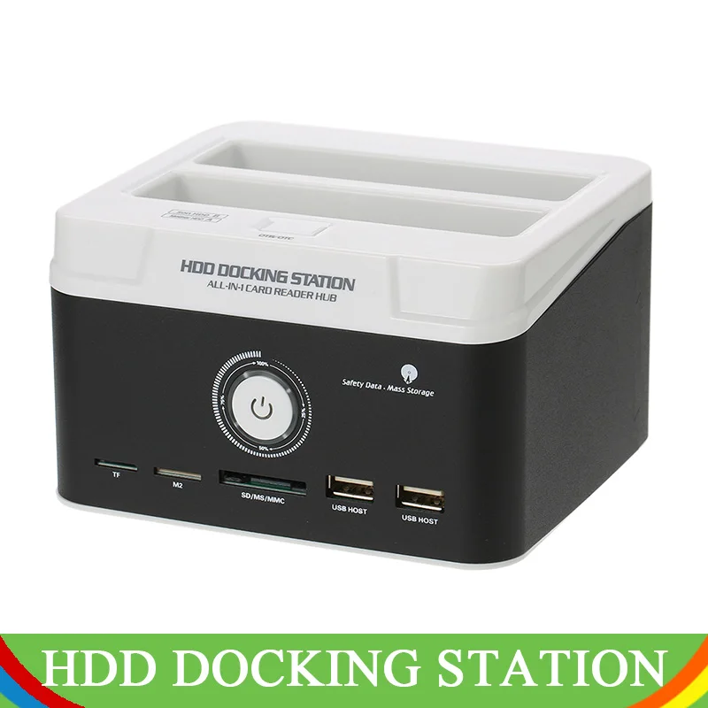 Multifunctional 2.5" 3.5" USB 3.0 to SATA External Hard Drive HDD Docking Station HDD Enclosure Case M2 Card Reader Hub With OTB
Multifunctional 2.5" 3.5" USB 3.0 to SATA External Hard Drive HDD Docking Station HDD Enclosure Case M2 Card Reader Hub With OTB