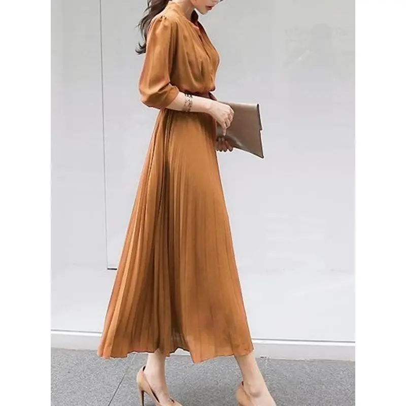Summer Casual Elegant Office Ladies Korean Blue Vintage Women Long Dresses Pleated Plain High Waist Female 2019 Retro Maxi Dress
Summer Casual Elegant Office Ladies Korean Blue Vintage Women Long Dresses Pleated Plain High Waist Female 2019 Retro Maxi Dress