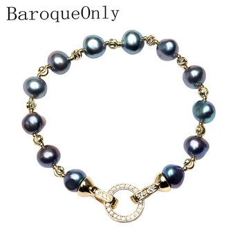 BaroqueOnly High Quality Natural Freshwater Pearl Bracelets ROUND CLASP mixed-colour irregular Pearl Jewelry customizable HD
BaroqueOnly High Quality Natural Freshwater Pearl Bracelets ROUND CLASP mixed-colour irregular Pearl Jewelry customizable HD