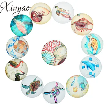 XINYAO 20pcs/lot 10/12/14/20/25mm Sea Animal Pattern Glass Round Crystal Blue Background Cabochon Fit Men DIY Jewelry Findings
XINYAO 20pcs/lot 10/12/14/20/25mm Sea Animal Pattern Glass Round Crystal Blue Background Cabochon Fit Men DIY Jewelry Findings
