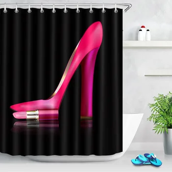 Pink Lady High Heels & Rose Lipstick Dark Shower Curtain And Bath Mat Set Waterproof Polyester Bathroom Fabric For Bathtub Decor
Pink Lady High Heels & Rose Lipstick Dark Shower Curtain And Bath Mat Set Waterproof Polyester Bathroom Fabric For Bathtub Decor