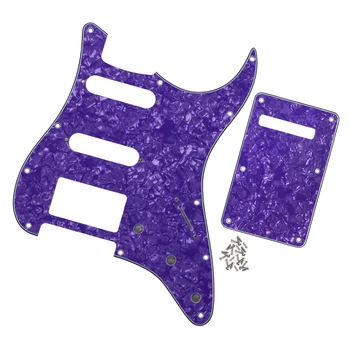 NEW Guitar Parts Set of 11 Hole SSH Electric Guitar Pickguard Scratch Plate Back Plate Purple Pearl 4Ply w/ Screws
NEW Guitar Parts Set of 11 Hole SSH Electric Guitar Pickguard Scratch Plate Back Plate Purple Pearl 4Ply w/ Screws