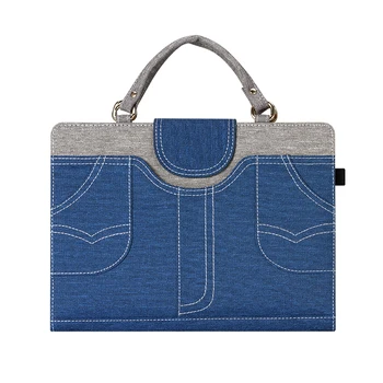 Luxury Shoulder Bag Denim Leather Case for iPad Air2 iPad6 Fashion Handbag Wallet Card Stand Smart Cover for Apple iPad Air 9.7"
Luxury Shoulder Bag Denim Leather Case for iPad Air2 iPad6 Fashion Handbag Wallet Card Stand Smart Cover for Apple iPad Air 9.7"