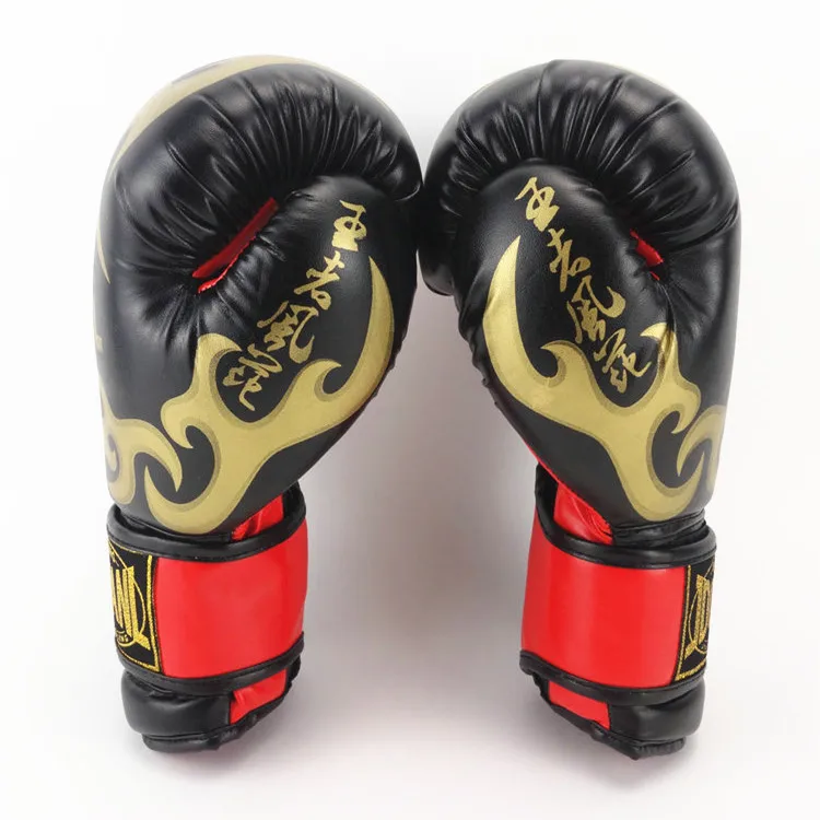 Image 10 OZ Wholesale Muay Thai PU Leather Boxing Gloves for Women Men MMA Gym Training Grant Boxing Gloves