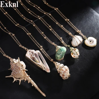 Exknl Boho Conch Shell Necklace Gold Color long Pendant Seashell Necklace Women Bohemian Summer Necklace Ocean Beach Jewelry
Exknl Boho Conch Shell Necklace Gold Color long Pendant Seashell Necklace Women Bohemian Summer Necklace Ocean Beach Jewelry