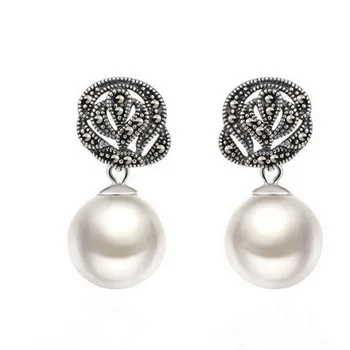Jade Angel 925 Silver Round 12mm White Shell Pearl Earrings Thailand Style Jewellery Valentine's Day Gifts, Birthday Gifts,
Jade Angel 925 Silver Round 12mm White Shell Pearl Earrings Thailand Style Jewellery Valentine's Day Gifts, Birthday Gifts,