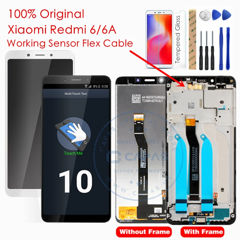 Original For Xiaomi Redmi 6A LCD Display + Frame 10 Touch Screen For Redmi 6 6A LCD Digitizer Replacement Repair Parts Tested
Original For Xiaomi Redmi 6A LCD Display + Frame 10 Touch Screen For Redmi 6 6A LCD Digitizer Replacement Repair Parts Tested