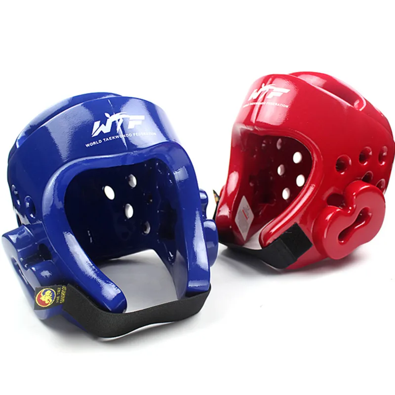 

Good Quality Taekwondo Helmet WTF approved Red Blue adult fighting karate head guard TKD protector mma boxing helmet headgear