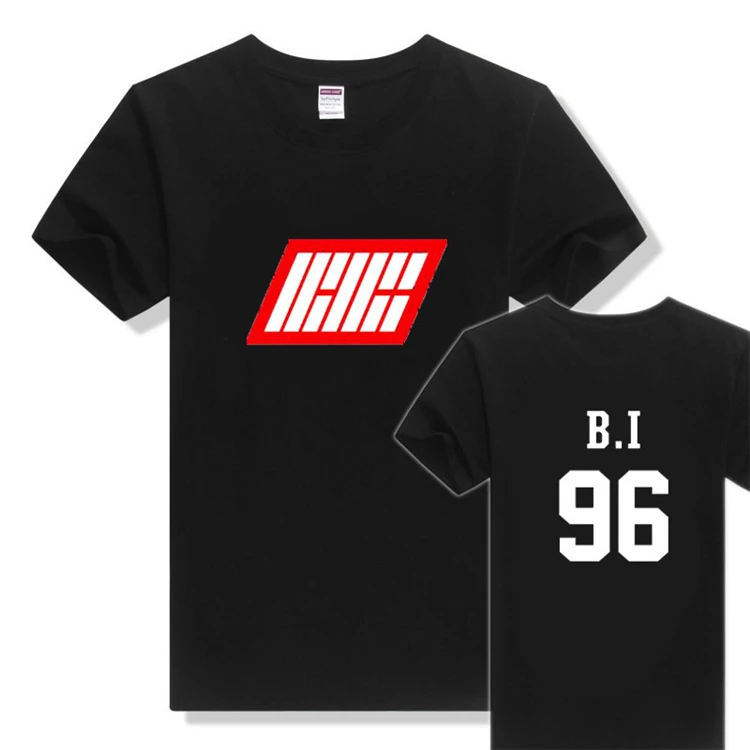 K POP ikon concert 2017 новая футболка с короткими рукавами и принтом альбома хлопковая