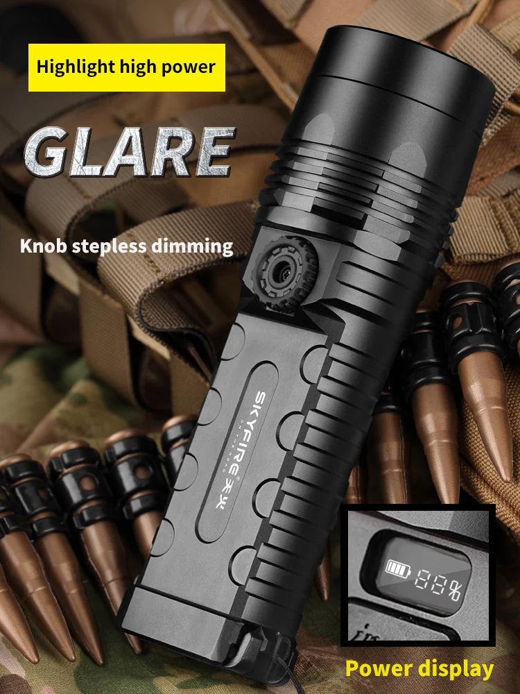 Glare LED flashlight rechargeable P70 super bright long-range outdoor waterproof tactics concentrated high power
Glare LED flashlight rechargeable P70 super bright long-range outdoor waterproof tactics concentrated high power