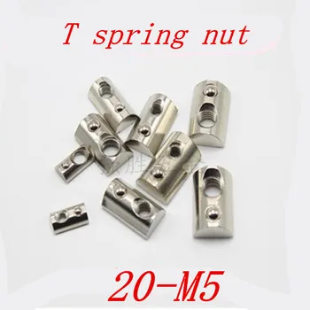 100pcs M5-20 M5 T Spring Nut Half Round Elasticity Spring Nut Block for 2020 Aluminium Profile
100pcs M5-20 M5 T Spring Nut Half Round Elasticity Spring Nut Block for 2020 Aluminium Profile