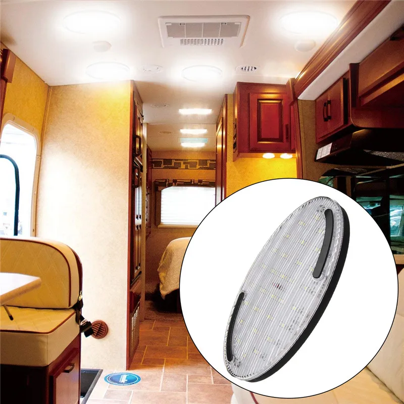 4 X 12V//24V 5W 48-LED SLIM SURFACE MOUNT INTERIOR CABIN//BOAT//CARAVAN LED LIGHTS