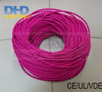 Free shipping 100meters/lot rose pink color braided fabric wire 2*0.75mm 2 cores textile cloth cover copper wire cable cord
Free shipping 100meters/lot rose pink color braided fabric wire 2*0.75mm 2 cores textile cloth cover copper wire cable cord