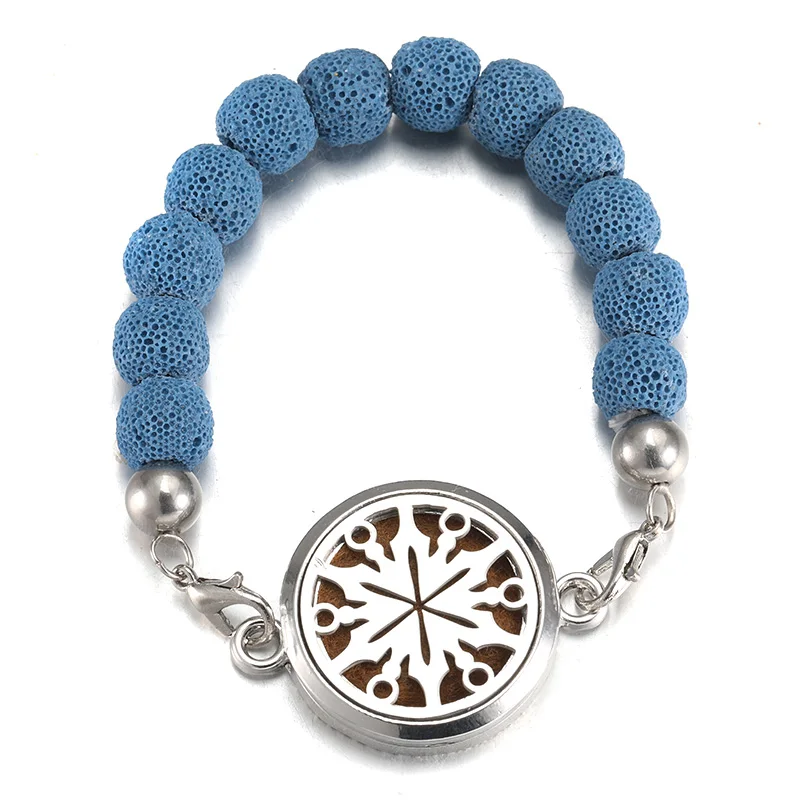 Original Natural Blue Lava Rock Stone Beaded Bracelets Stainless Steel Essential Oil Diffuser Aromatherapy Box women Jewelry
Original Natural Blue Lava Rock Stone Beaded Bracelets Stainless Steel Essential Oil Diffuser Aromatherapy Box women Jewelry