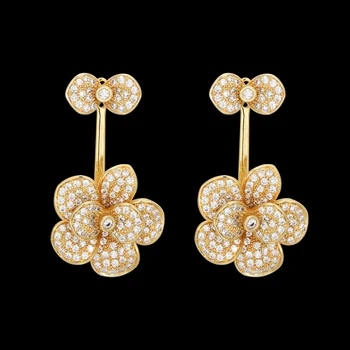 Lanyika Fashion Jewelry Promotion Luxury Artistical Big Flower Earrings Stud Micro Pave for Wedding Party Popular Best Gift
Lanyika Fashion Jewelry Promotion Luxury Artistical Big Flower Earrings Stud Micro Pave for Wedding Party Popular Best Gift