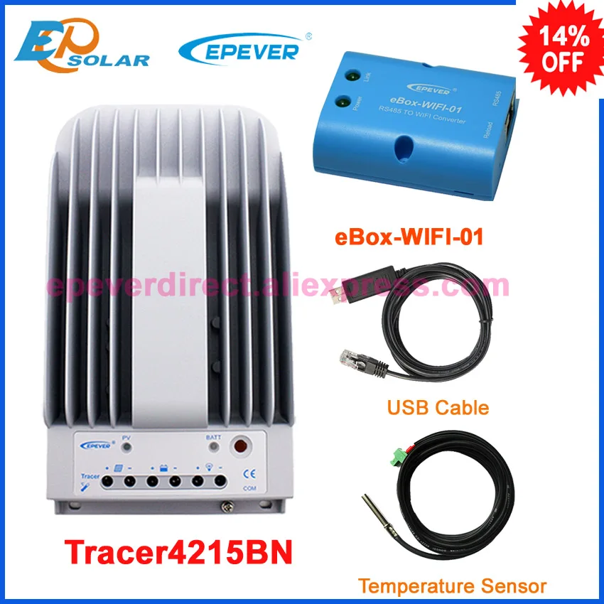40A 24v Charger controller MPPT solar tracking regulator 40amp wifi BOX USB+sensor cables Tracer4215BN 12v/24v
40A 24v Charger controller MPPT solar tracking regulator 40amp wifi BOX USB+sensor cables Tracer4215BN 12v/24v