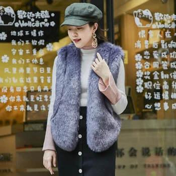 Korean version temperament high quality Plush Sleeveless Vest short Faux Fur coat woman 7 color splice short Faux Fur fashion
Korean version temperament high quality Plush Sleeveless Vest short Faux Fur coat woman 7 color splice short Faux Fur fashion