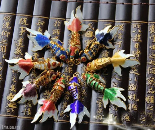 10pcs Stunning Chinese Handmade Craft Cloisonne Enamel Fish Key Chains Christmas gift shipping free
10pcs Stunning Chinese Handmade Craft Cloisonne Enamel Fish Key Chains Christmas gift shipping free