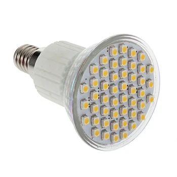 

48 LED 110~220V 3W 3528 SMD E14 Corn Light Bulb 180Angle Warm White