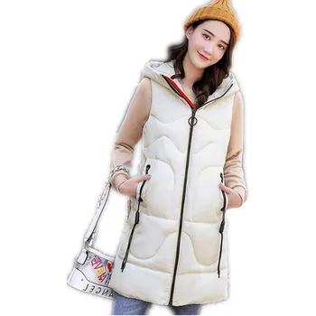 Winter 2018 New Streetwear Cotton Vest Female Medium-Long Waistcoat Women Hooded Loose Sleeveless Outerwear Casual Vest CQ2486
Winter 2018 New Streetwear Cotton Vest Female Medium-Long Waistcoat Women Hooded Loose Sleeveless Outerwear Casual Vest CQ2486