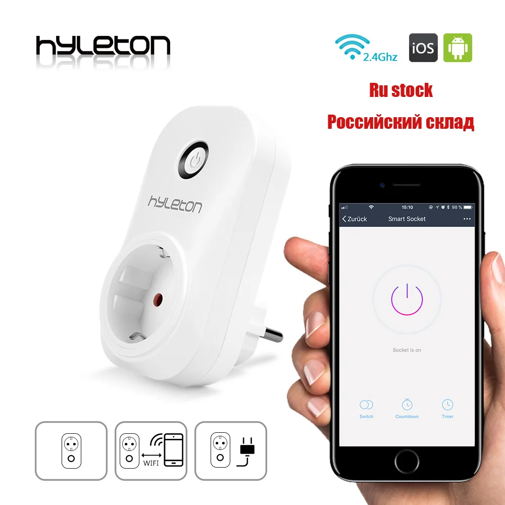 Hyleton wifi socket mini protable plug remote control 10A fast charger Support 2.4GHz Wifi Networks Electrical Power Switch
Hyleton wifi socket mini protable plug remote control 10A fast charger Support 2.4GHz Wifi Networks Electrical Power Switch