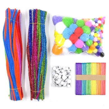 600 Colored Chenille Stems Glitter Chenille Sticks Pipe Cleaner Stem Wiggle Googly Eyes Pom Poms Balls Craft Sticks DIY Set Toy
600 Colored Chenille Stems Glitter Chenille Sticks Pipe Cleaner Stem Wiggle Googly Eyes Pom Poms Balls Craft Sticks DIY Set Toy