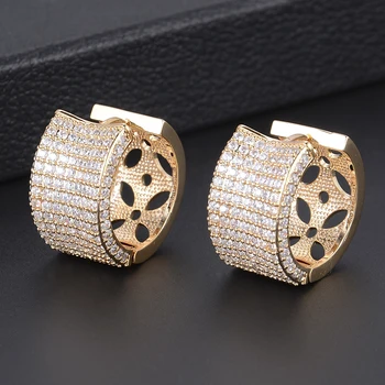 21*12*21mm Popular Round Circle Wide Surface Hollow Hoop Earrings Korean Earrings CZ Statement Jewelry For Women Girls
21*12*21mm Popular Round Circle Wide Surface Hollow Hoop Earrings Korean Earrings CZ Statement Jewelry For Women Girls
