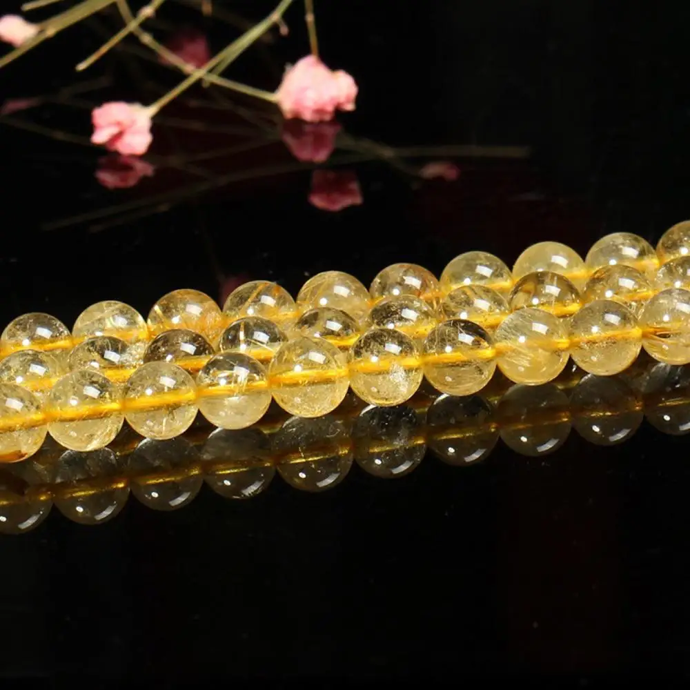 High quality Natural Rutilated Quartz Beads Yellow Quartz Natural Stone Beads For Jewelry Making Diy Necklace 6/ 8/10/12mm 15"
High quality Natural Rutilated Quartz Beads Yellow Quartz Natural Stone Beads For Jewelry Making Diy Necklace 6/ 8/10/12mm 15"