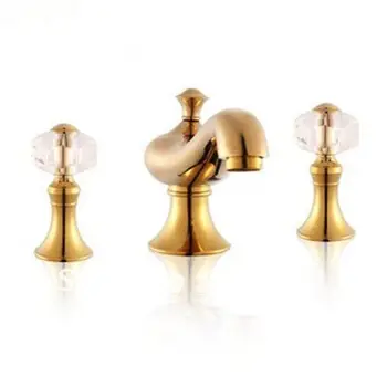 Free shipping !100% Brass. Hot & Cold Bathroom sink Faucet.Double crystal Handle Wash basin mixer taps.golden color .1pcs/lot
Free shipping !100% Brass. Hot & Cold Bathroom sink Faucet.Double crystal Handle Wash basin mixer taps.golden color .1pcs/lot