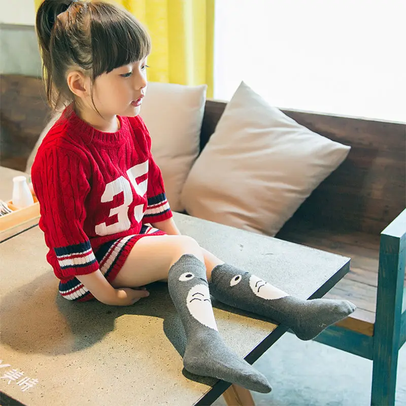 Fashion 0-4 Years For Toddlers Kids Girls Knee High Combed Cotton Socks Hosiery