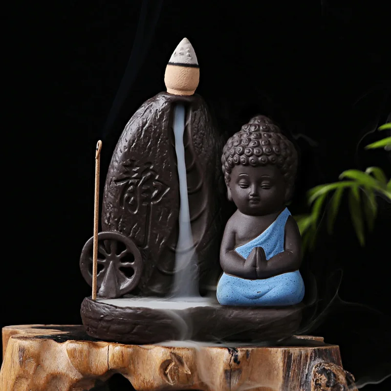 The Little Monk Censer Backflow Incense Cones Burner Incense Stick Burner Water Wheel Creative Home Decor Buddhist Small Buddha
The Little Monk Censer Backflow Incense Cones Burner Incense Stick Burner Water Wheel Creative Home Decor Buddhist Small Buddha