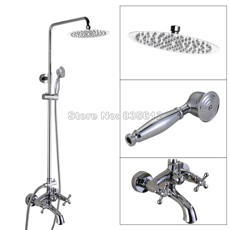 Modern Chrome Brass Finish Bathroom Rain Shower Faucet Set Dual Handle Bathtub Mixer Taps Wall Mounted Wcy356
Modern Chrome Brass Finish Bathroom Rain Shower Faucet Set Dual Handle Bathtub Mixer Taps Wall Mounted Wcy356