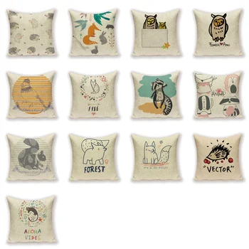 Cartoon Cushion Cover Fox Pillow Linen Animal Bunny Pillow Case High Quality Custom 45 * 45 Cushions Decorative Pillows for Sofa
Cartoon Cushion Cover Fox Pillow Linen Animal Bunny Pillow Case High Quality Custom 45 * 45 Cushions Decorative Pillows for Sofa
