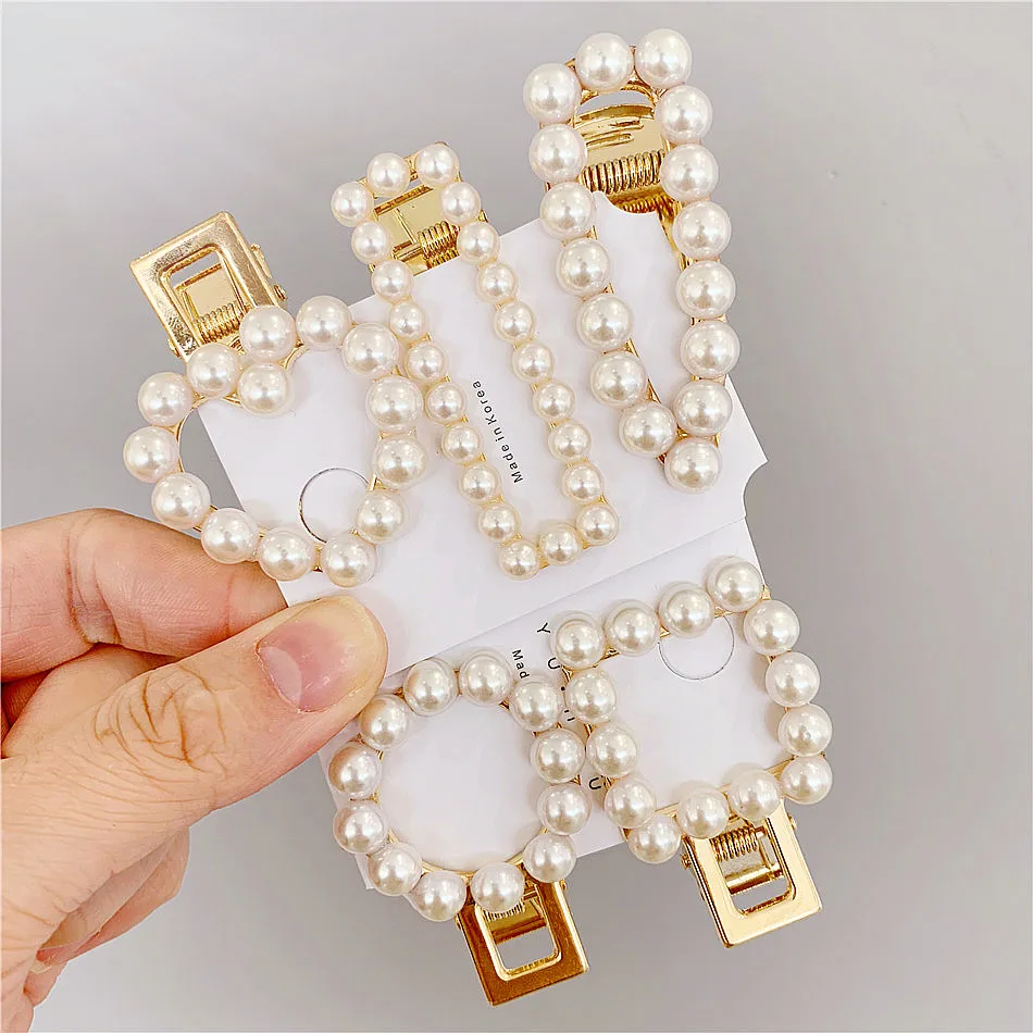 1 PC Pearl Geometric Rectangle Water Drop Hairpins Metal Gold Color Hair Clips Crystal Elegant Hair Styling Tools Accessories 
1 PC Pearl Geometric Rectangle Water Drop Hairpins Metal Gold Color Hair Clips Crystal Elegant Hair Styling Tools Accessories
