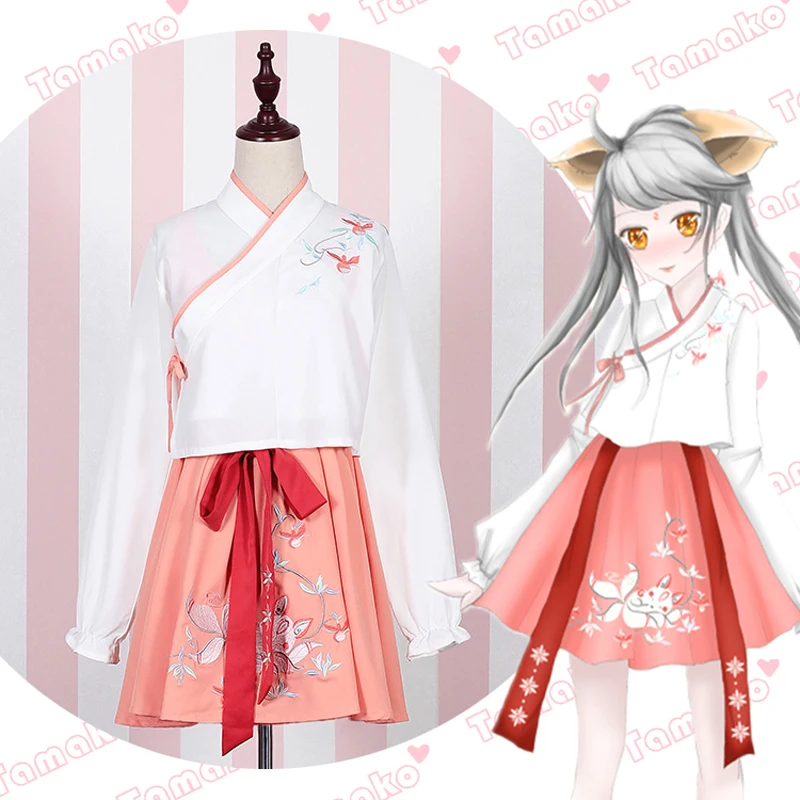 Light White Kawaii Women's Chinese Hanfu Style Vintage Lolita Fox Embroidery Jumper Skirt Dress & Blouse 2pcs Set
Light White Kawaii Women's Chinese Hanfu Style Vintage Lolita Fox Embroidery Jumper Skirt Dress & Blouse 2pcs Set