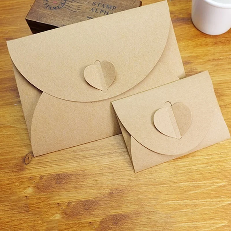 50pcs/lot Handmade Heart Kraft Envelope Vintage Paper Envelopes Stationery Set Postcard Photo Christmas Gift Package
50pcs/lot Handmade Heart Kraft Envelope Vintage Paper Envelopes Stationery Set Postcard Photo Christmas Gift Package