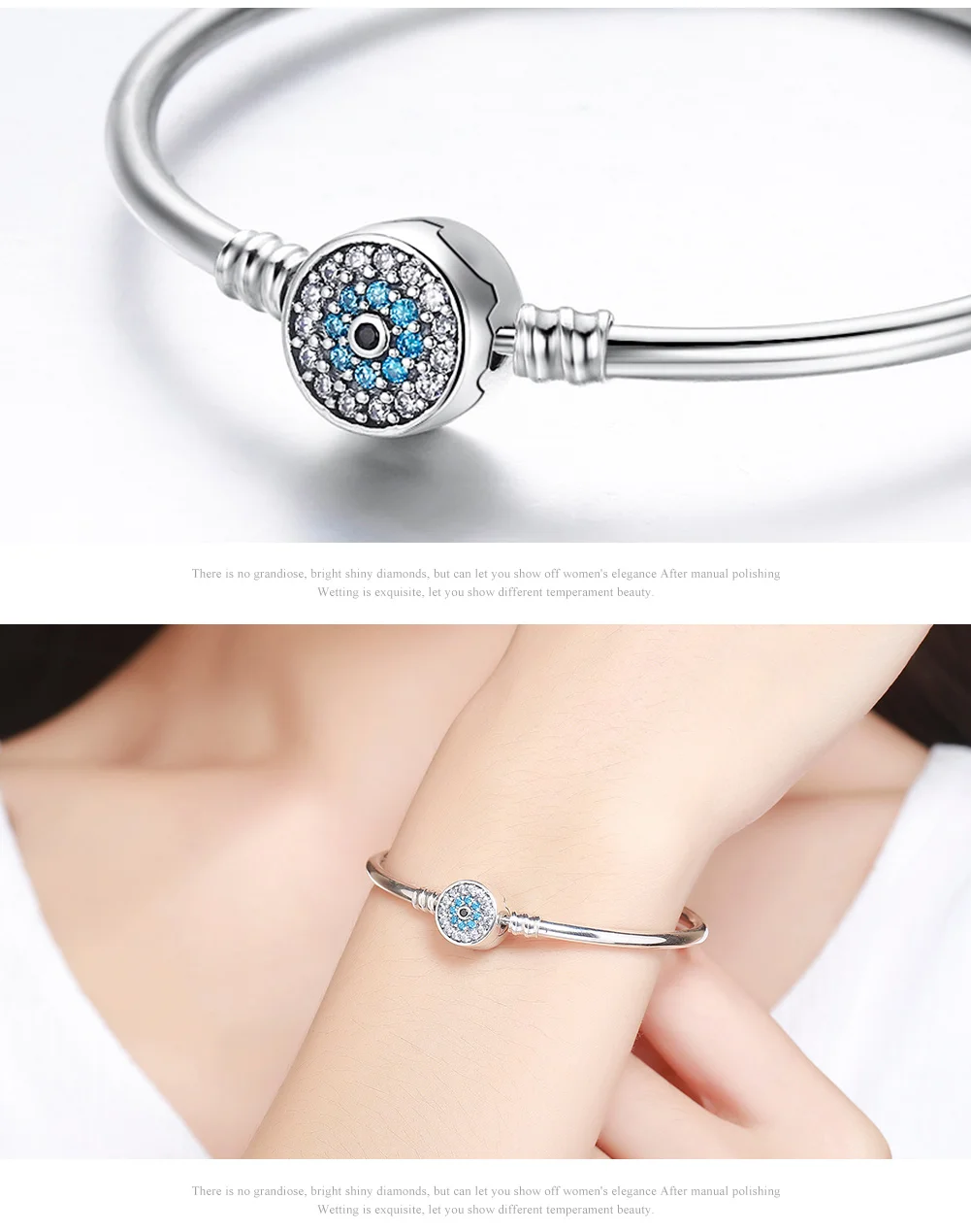 Silver The Eye Of Samsara Bangle Bracelets