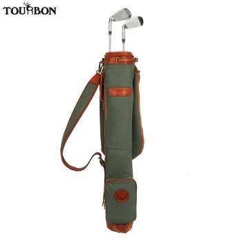 Tourbon Vintage Golf Club Carrier Canvas & Leather Golf Gun Bag Wax Waterproof Fleece Padded Pencil Style Interlayer Cover 84CM
Tourbon Vintage Golf Club Carrier Canvas & Leather Golf Gun Bag Wax Waterproof Fleece Padded Pencil Style Interlayer Cover 84CM