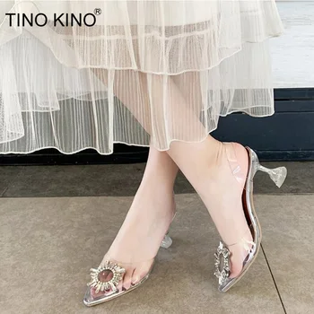 TINO KINO Women Metal Transparent Pointed Toe Sandals Jelly Shoes High Heels Ladies Fashion Casual Slip On Female Footwear
TINO KINO Women Metal Transparent Pointed Toe Sandals Jelly Shoes High Heels Ladies Fashion Casual Slip On Female Footwear