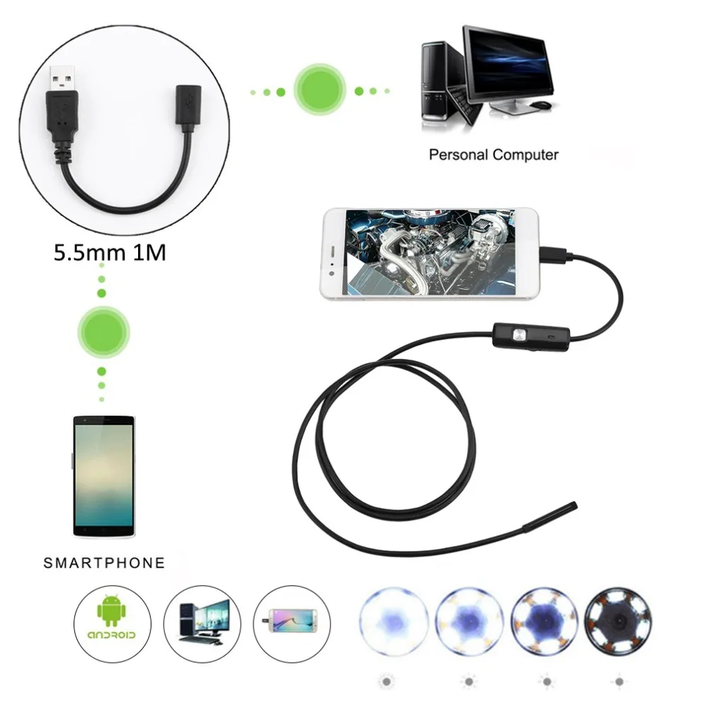 5.5mm 1M Focus Endoscope Camera Lens USB Cable Waterproof 6 LED Mini USB Endoscope Inspection Camera for Android Drop Shipping
5.5mm 1M Focus Endoscope Camera Lens USB Cable Waterproof 6 LED Mini USB Endoscope Inspection Camera for Android Drop Shipping