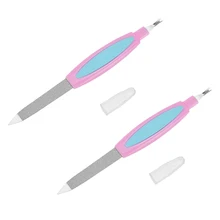 2x 듀얼 헤드 네일 버퍼 큐티클 푸셔 폴리싱 네일 살롱 매니큐어 네일 파일 및 버퍼 블록 네일 파일 벌크(China)