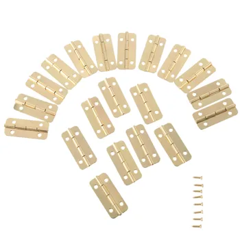 20Pcs Gold Furniture Hinges for Box Door Butt Decorative Small Hinge for Cabinet Drawer Furniture Hardware with Screw 37mmx17mm
20Pcs Gold Furniture Hinges for Box Door Butt Decorative Small Hinge for Cabinet Drawer Furniture Hardware with Screw 37mmx17mm