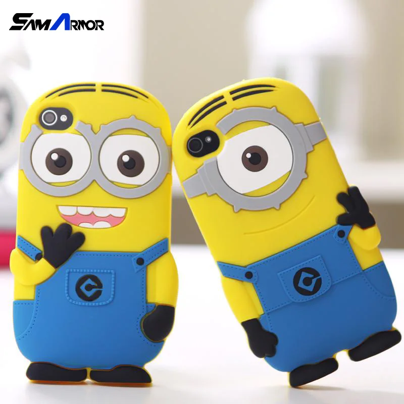 3D cute cartoon Soft Rubber silicon Despicable Me Yellow Minion Cover Case for iphone 4 4s 5 5s SE 6 6s Plus case
3D cute cartoon Soft Rubber silicon Despicable Me Yellow Minion Cover Case for iphone 4 4s 5 5s SE 6 6s Plus case